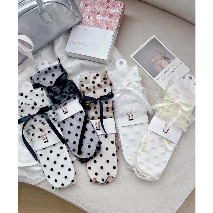 ドットチュールリボンソックス | aimoha  | 詳細画像16 