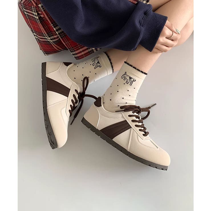 SHOES 365】薄底スニーカー フラットシューズ[品番：XT000014797