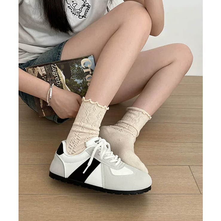 SHOES 365】薄底スニーカー フラットシューズ[品番：XT000014797