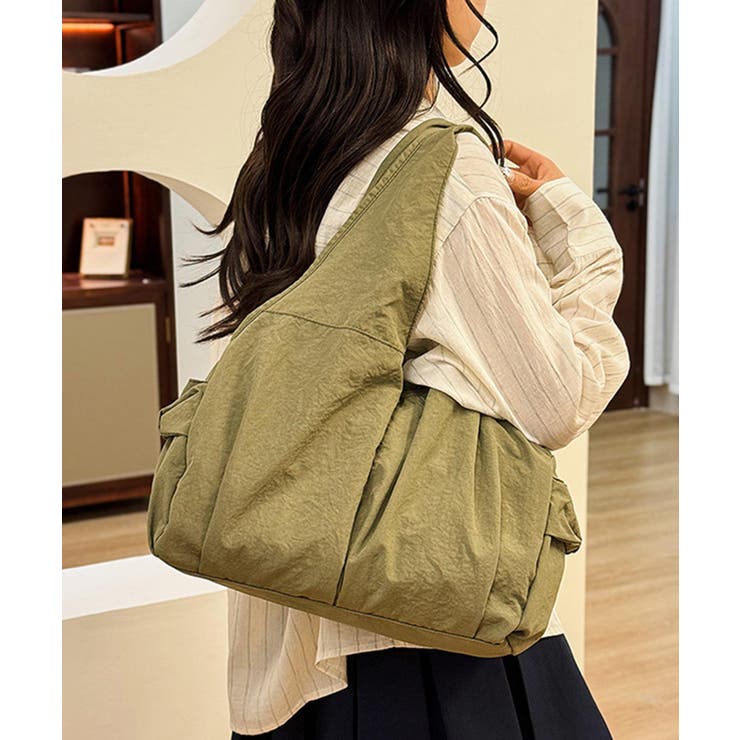 ダークグリーン | 【B.A.G.】ショルダーナイロントートバッグ | aimoha 