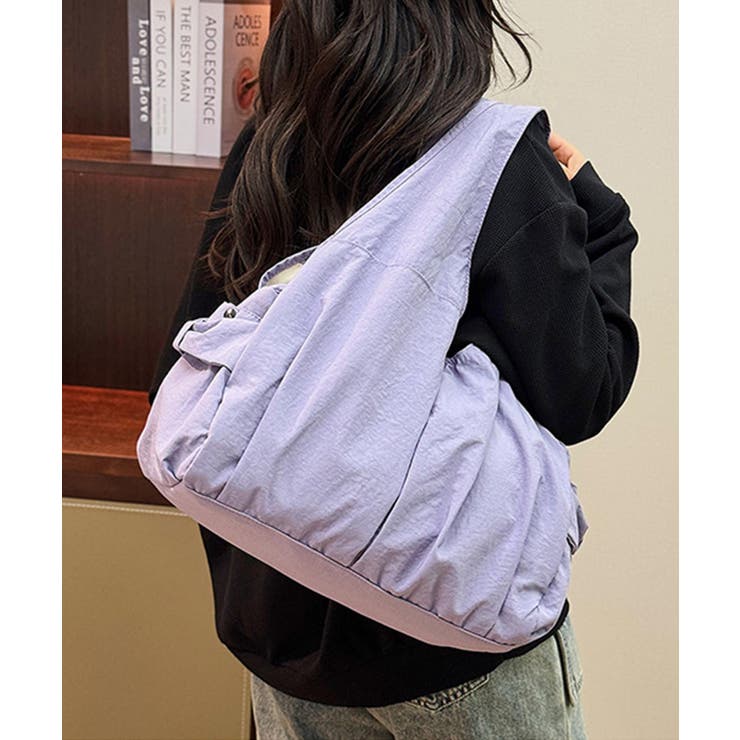 パープル | 【B.A.G.】ショルダーナイロントートバッグ | aimoha 