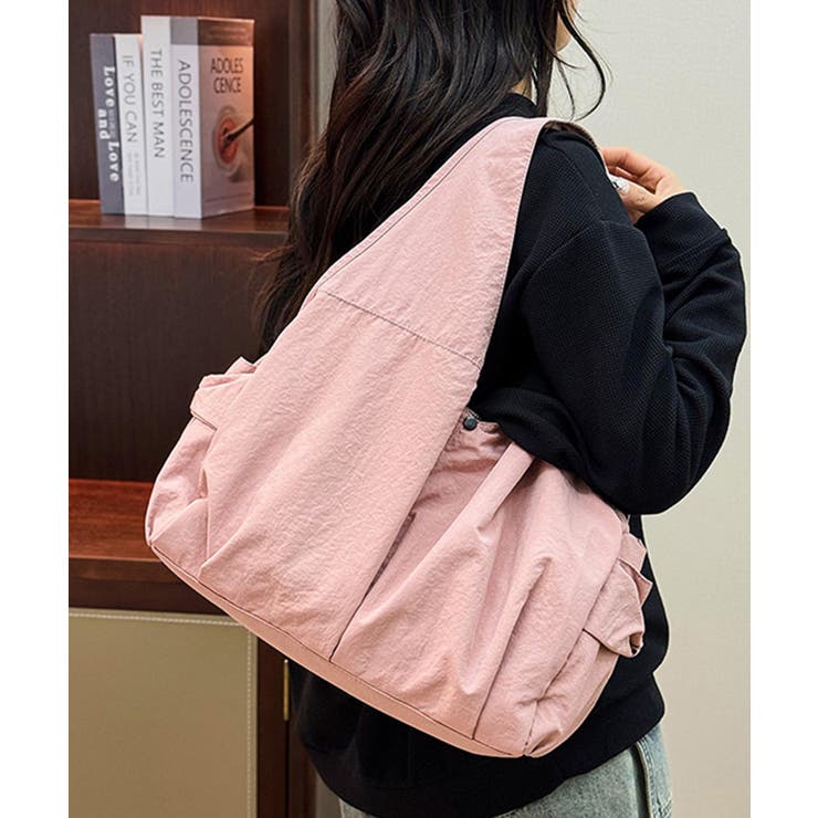 ピンク | 【B.A.G.】ショルダーナイロントートバッグ | aimoha 