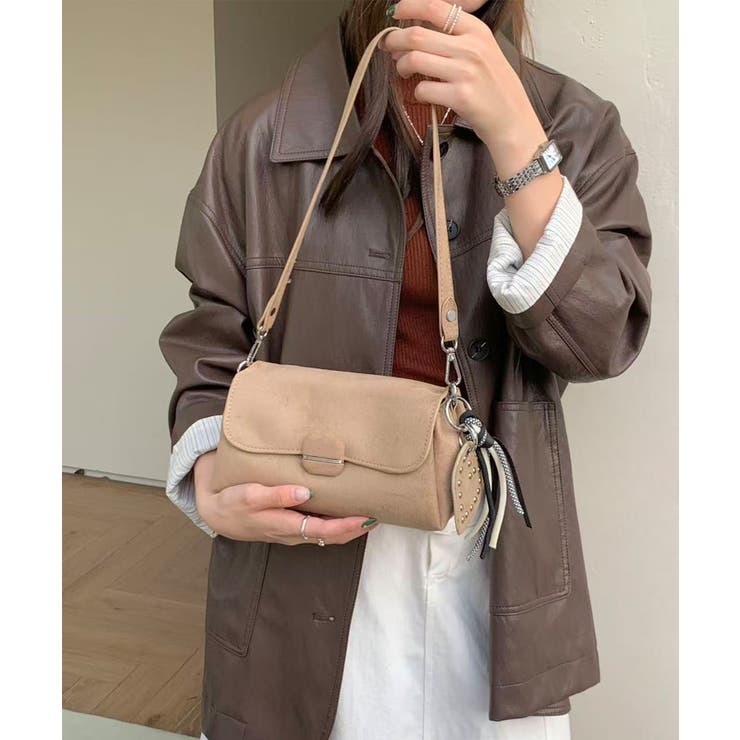 ベージュ | HOOK for girls チャーム付きミニショルダーバッグ | HOOK