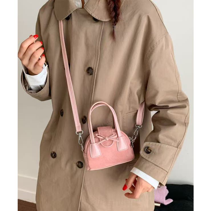 ピンク | HOOK for girls ショルダーベルト付きミニボストンバッグ | HOOK