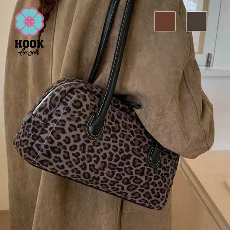 HOOK for girls レオパード柄バゲットショルダーバッグ | HOOK | 詳細画像1 