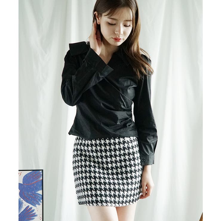 【Jasmine】Vネックアシメトリーブラウス Jasmine Grandifl… | aimoha  | 詳細画像18 