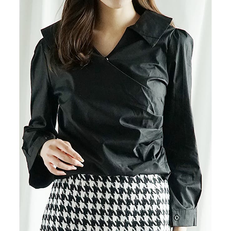 【Jasmine】Vネックアシメトリーブラウス Jasmine Grandifl… | aimoha  | 詳細画像15 