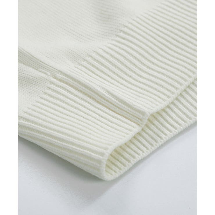 Vネック片畦ニットプルオーバー ロンT スウェット | aimoha men | 詳細画像7 