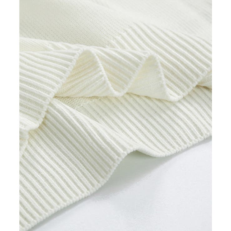 Vネック片畦ニットプルオーバー ロンT スウェット | aimoha men | 詳細画像9 