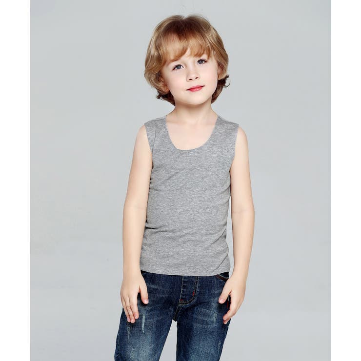 GRAY | シームレスU型タンクトップ | aimoha kids