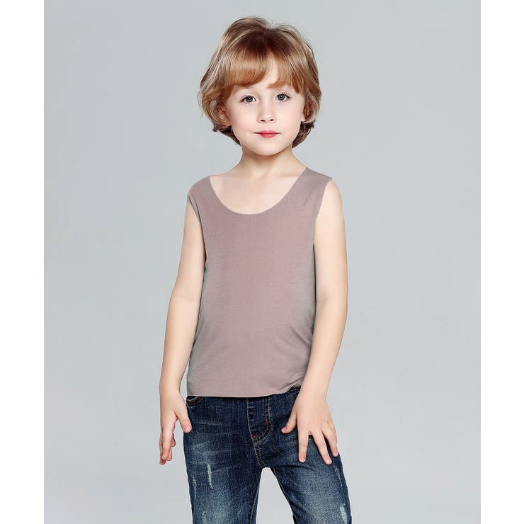 CAMEL | シームレスU型タンクトップ | aimoha kids