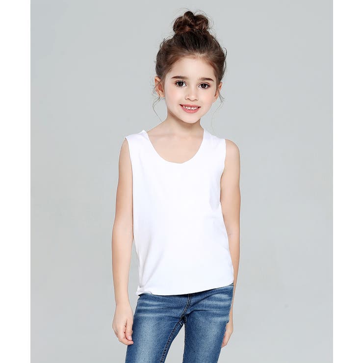 WHITE | シームレスU型タンクトップ | aimoha kids