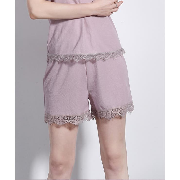 PINK | レースショートパンツ ルームショートパンツ ペチパンツ | aimoha 
