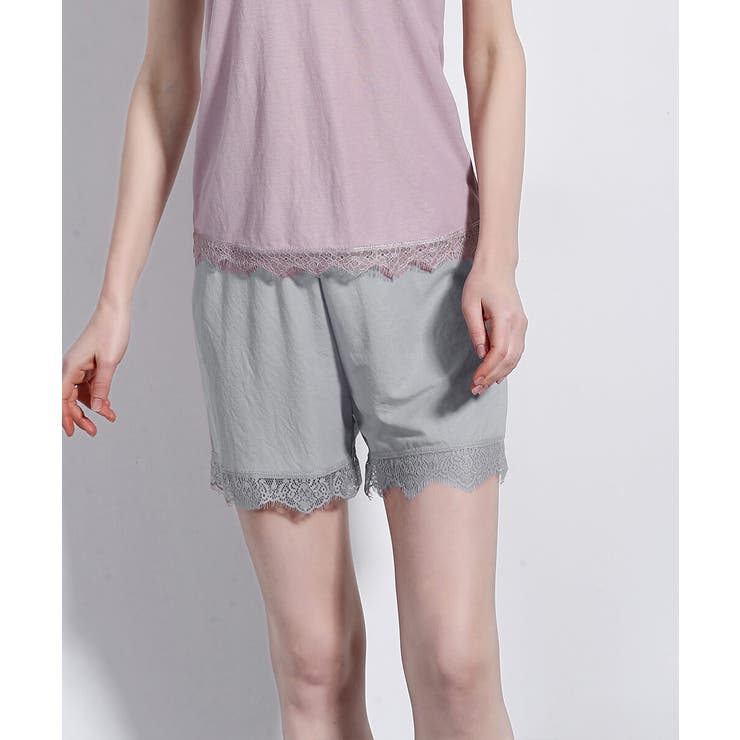 BLUE | レースショートパンツ ルームショートパンツ ペチパンツ | aimoha 