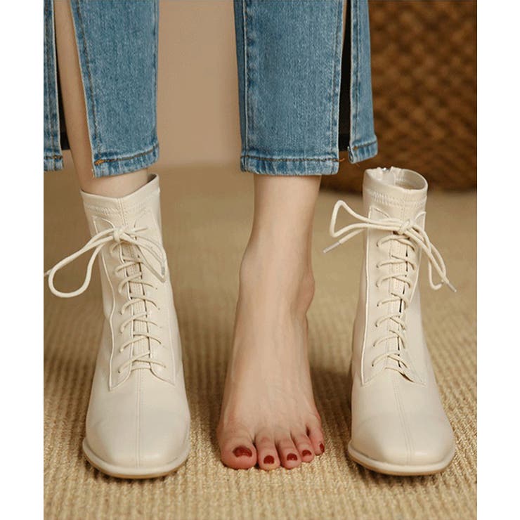 ローヒール ショートブーツ レディース | aimoha  | 詳細画像9 