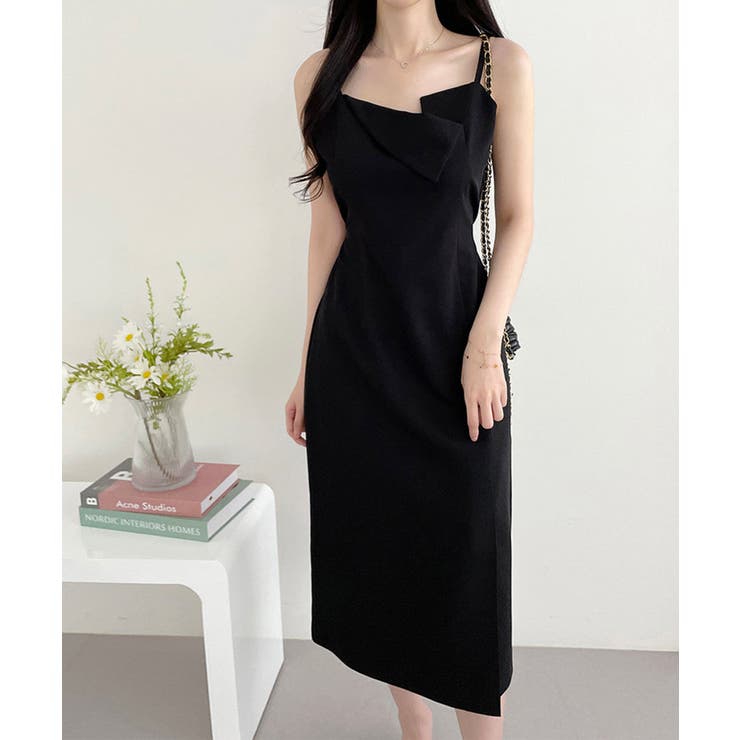 ブラック | キャミロングワンピース Jasmine Grandiflorum | aimoha 