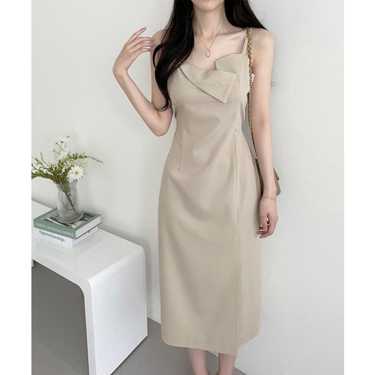 ベージュ | キャミロングワンピース Jasmine Grandiflorum | aimoha 