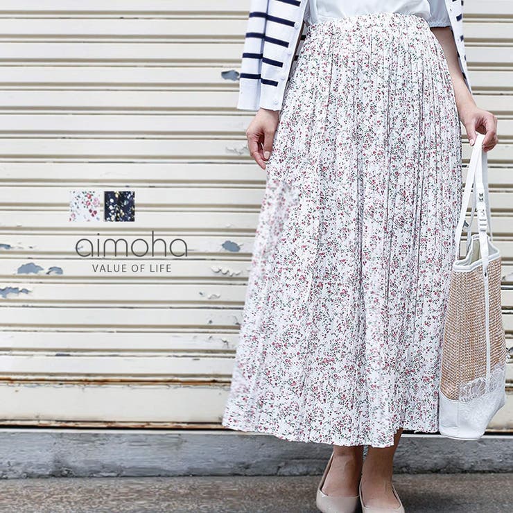 花柄プリーツスカート ロングスカート 花柄 品番 Xt Aimoha アイモハ のレディースファッション通販 Shoplist ショップリスト