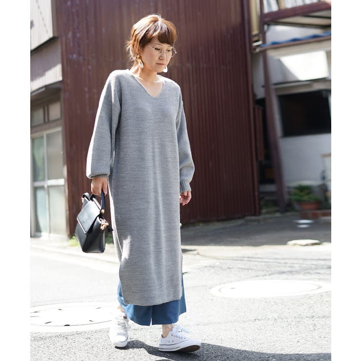 スリット入りニットワンピース ワンピース ニット 品番 Xt Aimoha アイモハ のレディースファッション通販 Shoplist ショップリスト