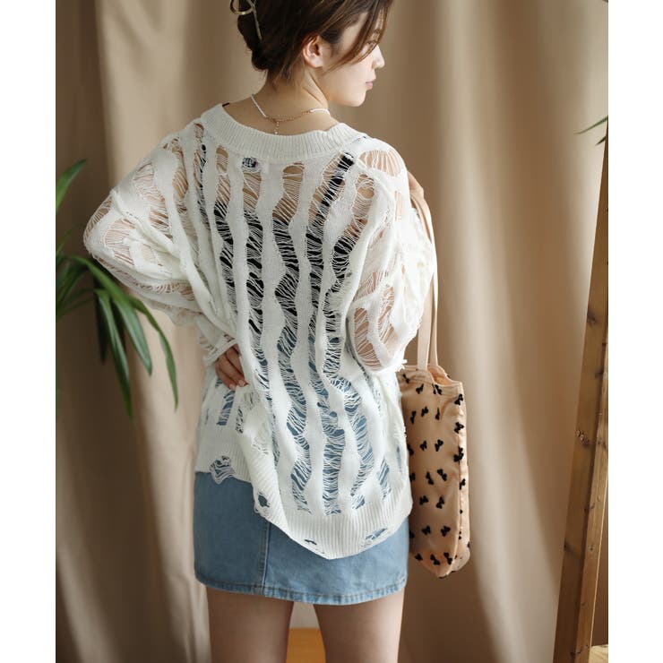 【HOOK】for girls リボン総柄フロッキー生地トートバッグ | HOOK | 詳細画像24 