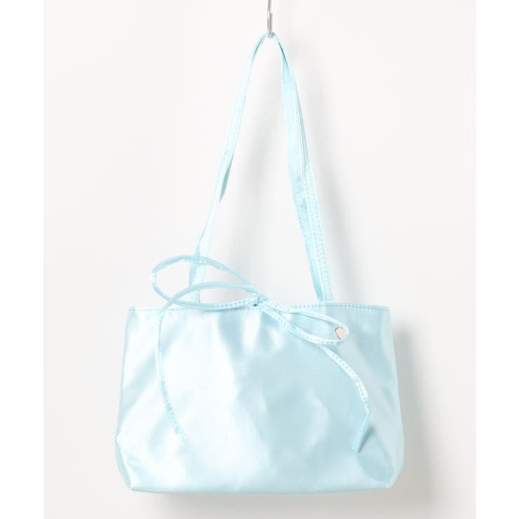 【HOOK】for girls リボン無地シルク風トートバッグ Y2K | aimoha  | 詳細画像15 