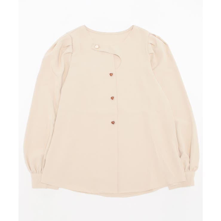 ノーカラーフロントデザインブラウス 長袖シャツ 韓国ファッション | aimoha  | 詳細画像24 