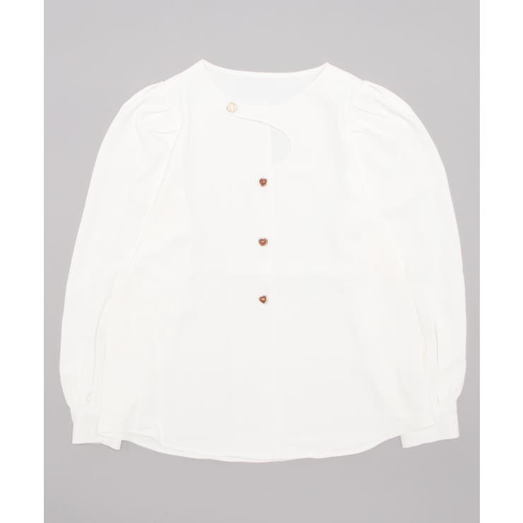 ノーカラーフロントデザインブラウス 長袖シャツ 韓国ファッション | aimoha  | 詳細画像28 