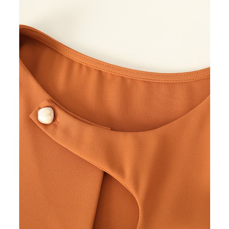 ノーカラーフロントデザインブラウス 長袖シャツ 韓国ファッション | aimoha  | 詳細画像15 