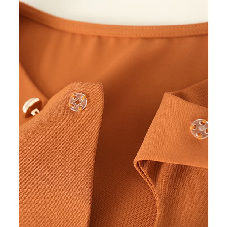 ノーカラーフロントデザインブラウス 長袖シャツ 韓国ファッション | aimoha  | 詳細画像16 