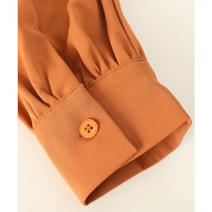 ノーカラーフロントデザインブラウス 長袖シャツ 韓国ファッション | aimoha  | 詳細画像18 