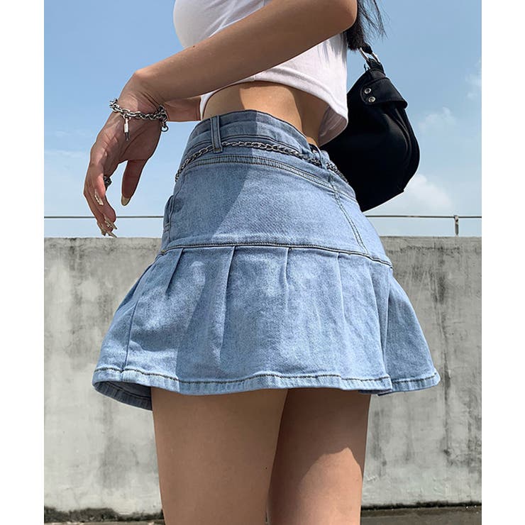 Patou | A-line mini skirt in cotton denim