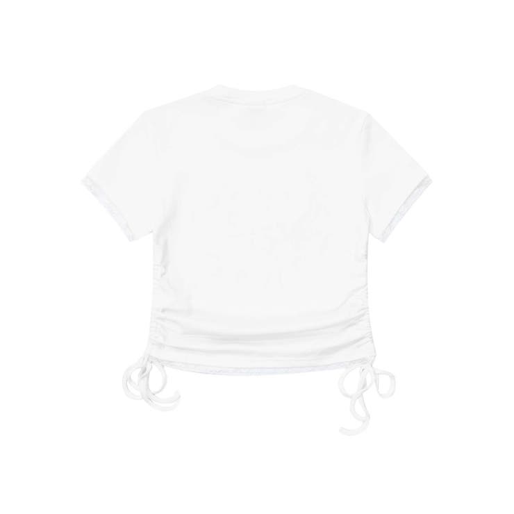 【HOOK】for girls 裾シャーリングリボンプリント半袖TEE | HOOK | 詳細画像7 