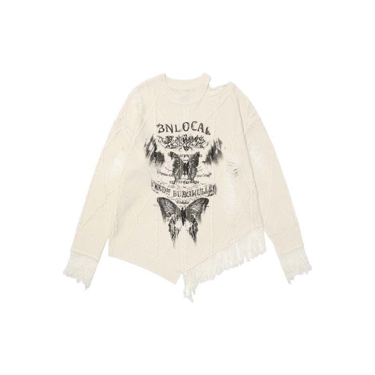 【HOOK】for girls アシンメトリーバタフライフリンジカットソー | HOOK | 詳細画像4 