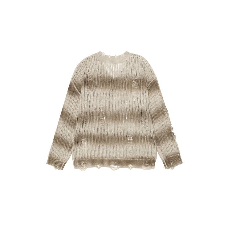 for girls ぼかしボーダー柄透かし編みニット | HOOK | 詳細画像20 