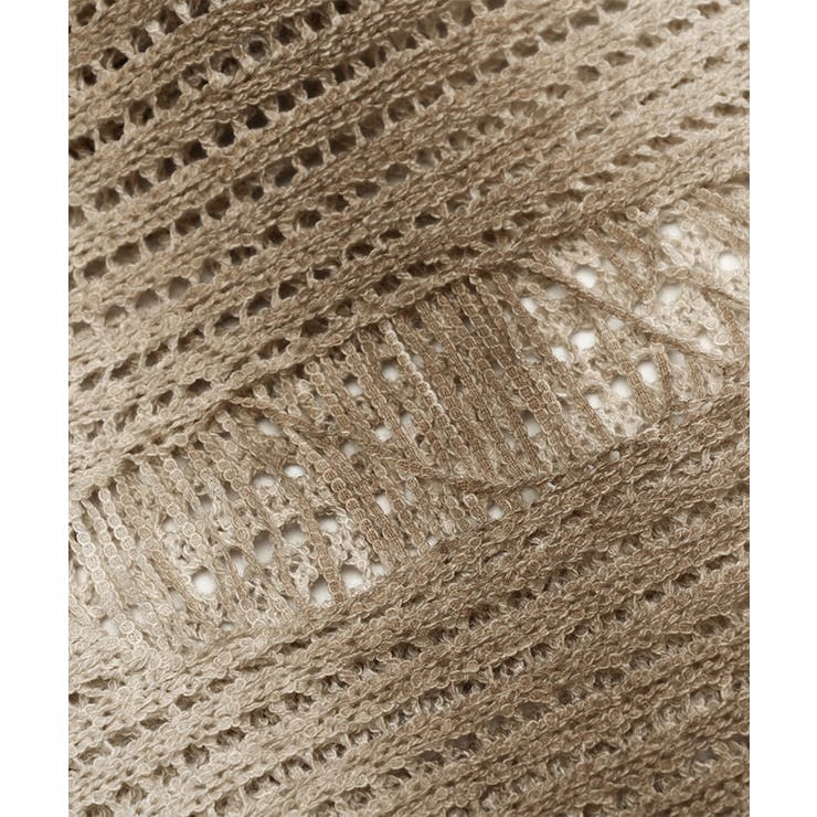 for girls ぼかしボーダー柄透かし編みニット | HOOK | 詳細画像1 