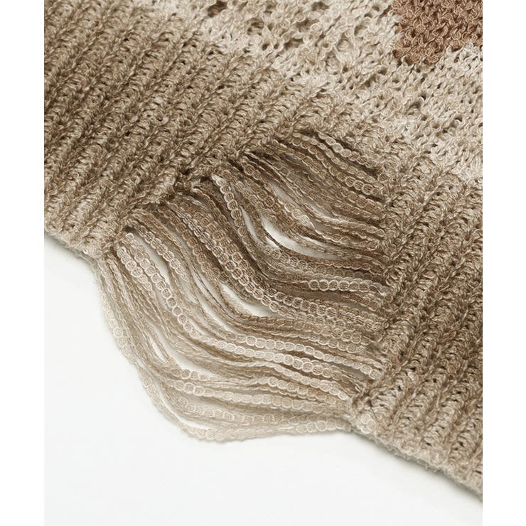 for girls ぼかしボーダー柄透かし編みニット | HOOK | 詳細画像5 