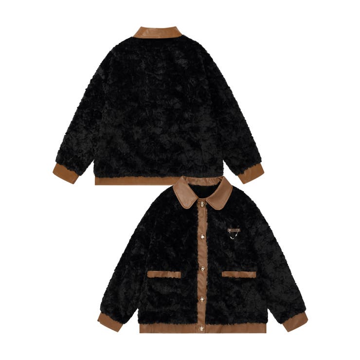 for girls PU異素材切り替えエコファージャケット [品番：XT000011906]｜HOOK（フック）のレディースファッション通販｜SHOPLIST（ショップリスト）