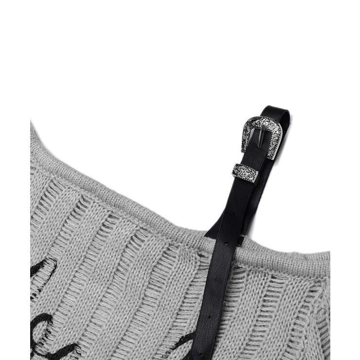 【HOOK】for girls リボンプリントオープンショルダーニットソー | HOOK | 詳細画像13 