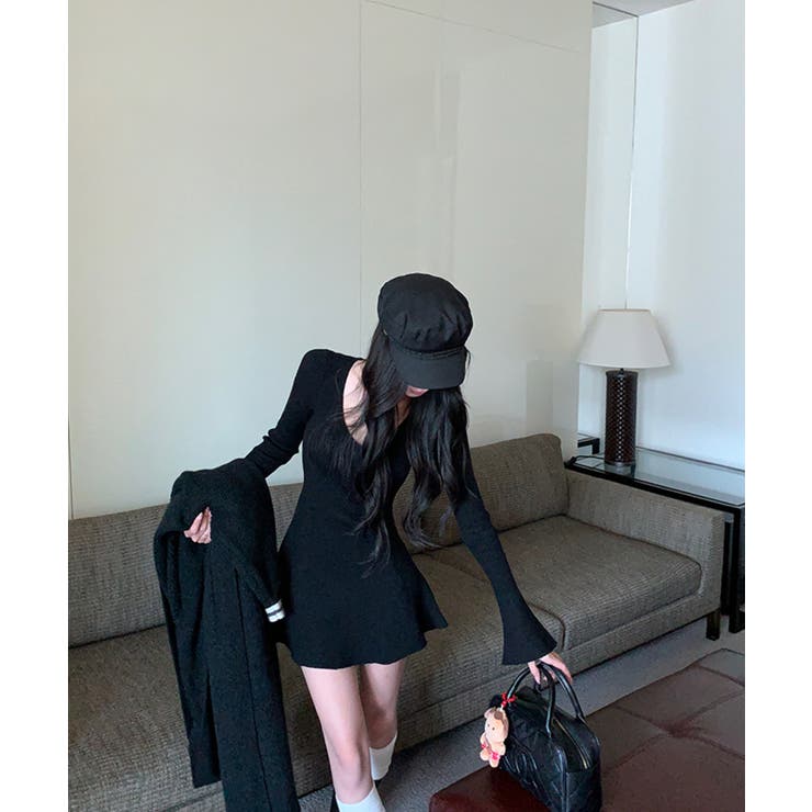 【Jasmine】ニットフレアミニワンピース Jasmine Grandiflo… | aimoha  | 詳細画像15 