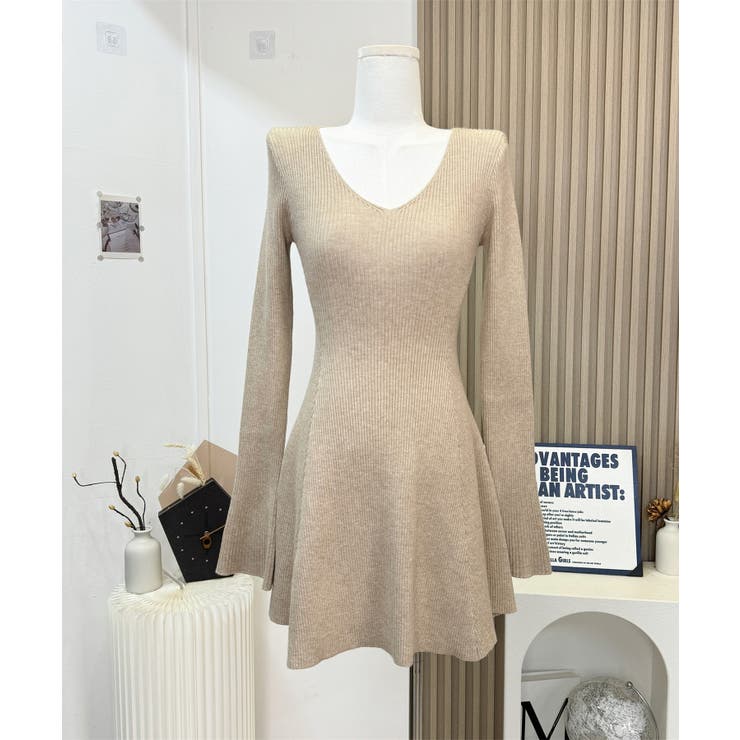 【Jasmine】ニットフレアミニワンピース Jasmine Grandiflo… | aimoha  | 詳細画像22 