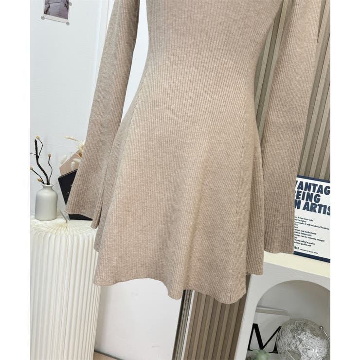 【Jasmine】ニットフレアミニワンピース Jasmine Grandiflo… | aimoha  | 詳細画像24 