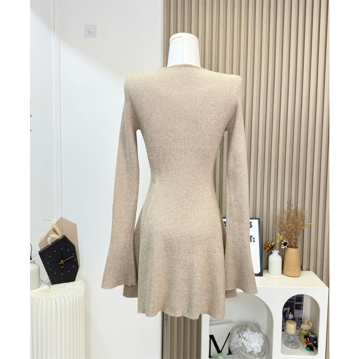 【Jasmine】ニットフレアミニワンピース Jasmine Grandiflo… | aimoha  | 詳細画像26 