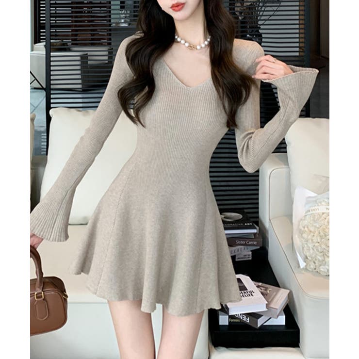 【Jasmine】ニットフレアミニワンピース Jasmine Grandiflo… | aimoha  | 詳細画像9 