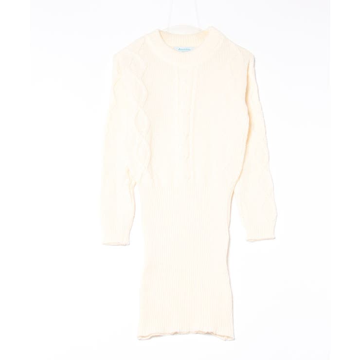 ケーブル編みニットミニワンピース Jasmine Grandiflorum | aimoha  | 詳細画像14 