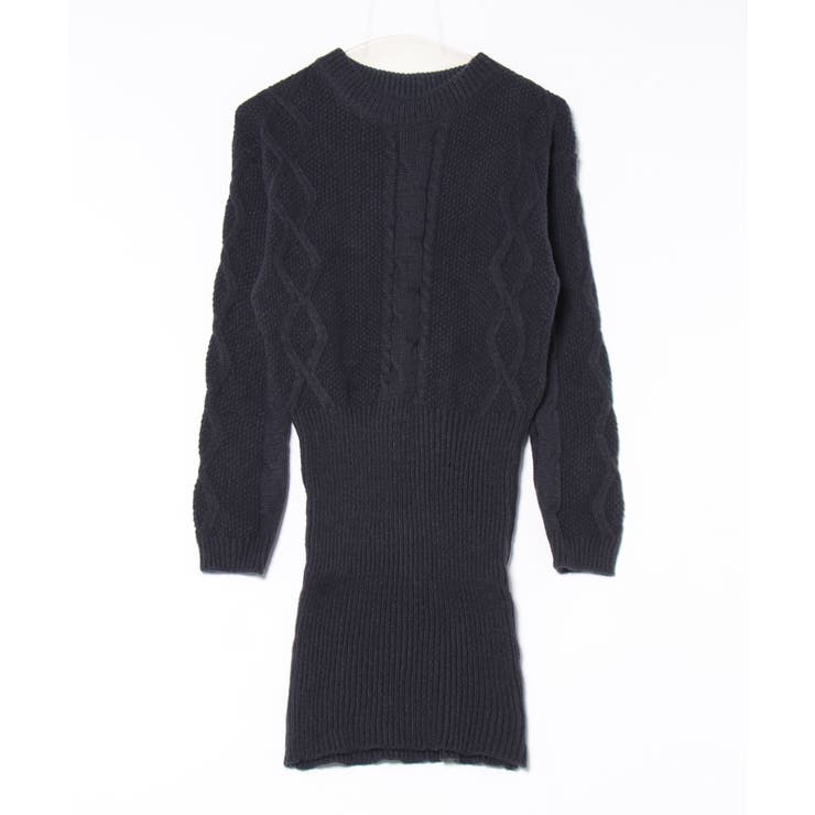 ケーブル編みニットミニワンピース Jasmine Grandiflorum | aimoha  | 詳細画像16 