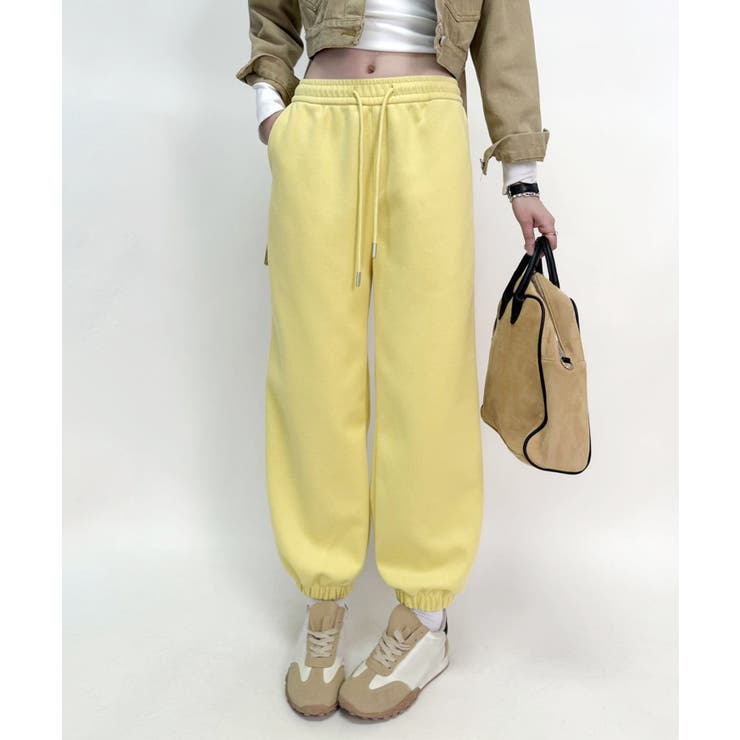 イエロー | シンプルスウェットパンツ | aimoha 