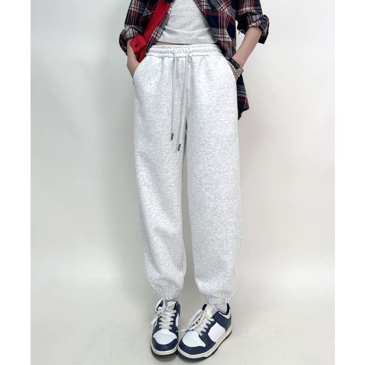 ライトグレー | シンプルスウェットパンツ | aimoha 