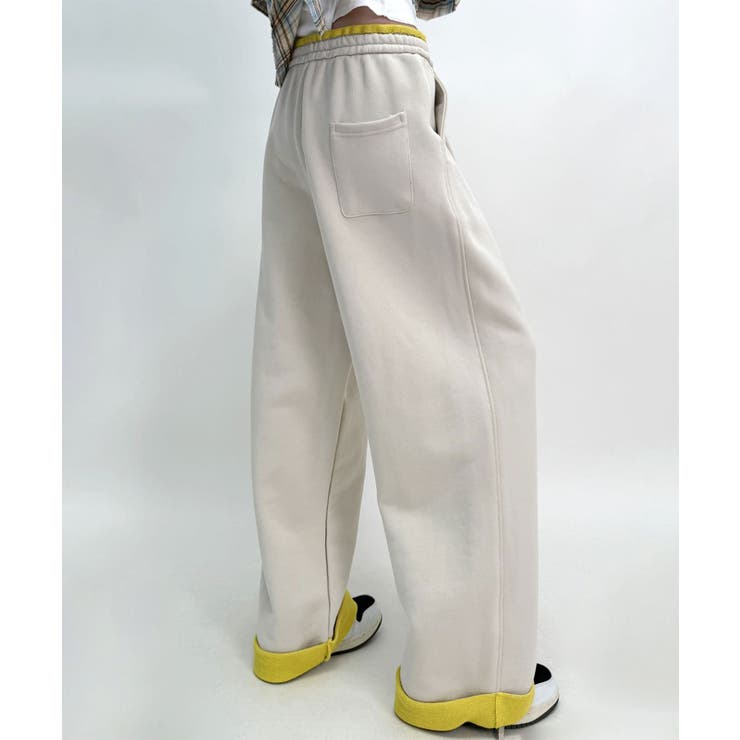 配色アクセントカラーワイドパンツ | aimoha  | 詳細画像3 