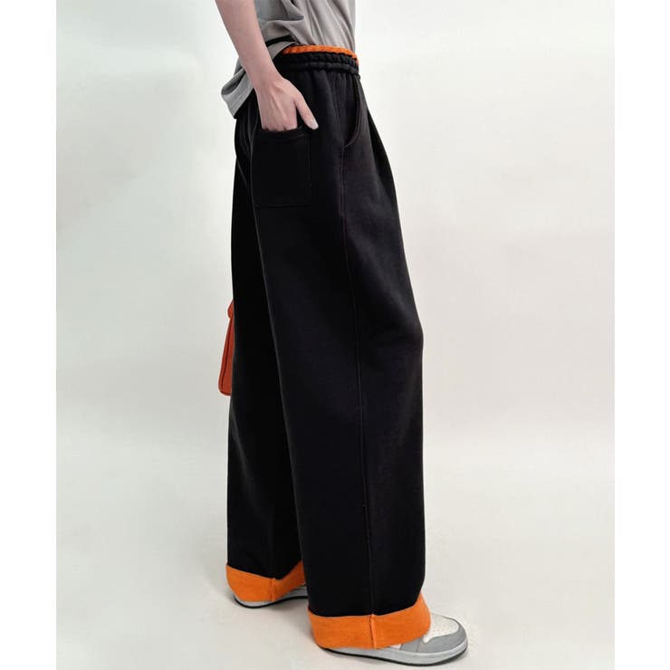 配色アクセントカラーワイドパンツ | aimoha  | 詳細画像8 