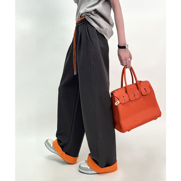 配色アクセントカラーワイドパンツ | aimoha  | 詳細画像9 